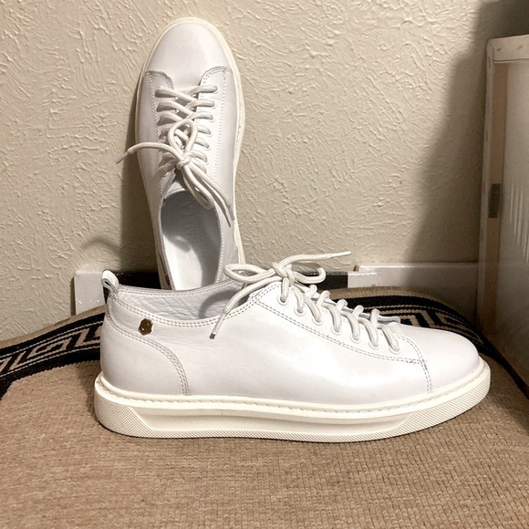CARMELA Made in Spain “Love For Leather” White Leather Lace Sneakers 39 (8.5) - Picture 1 of 16